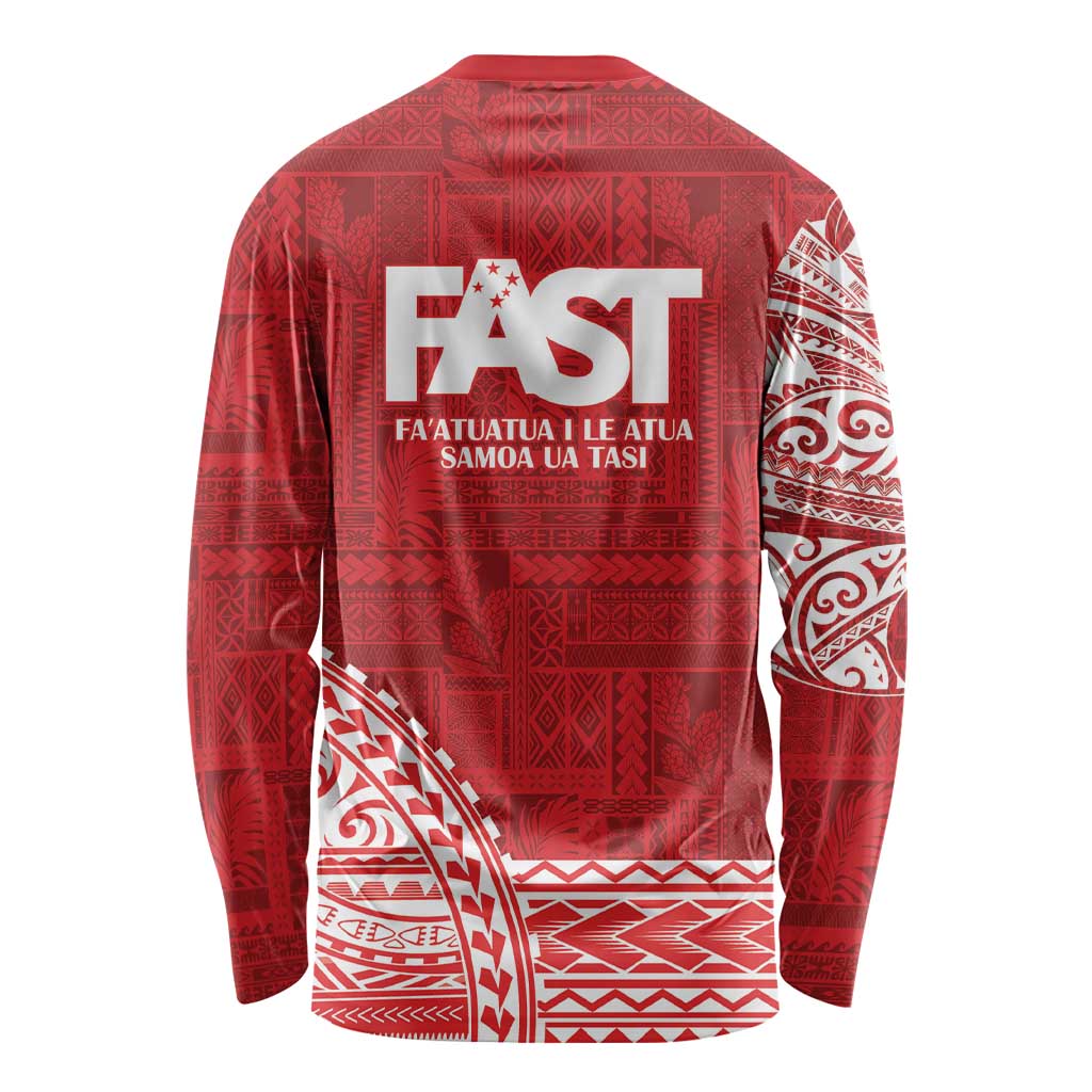 Samoa FAST Long Sleeve Shirt Samoan Motif Patterns LT9 - Polynesian Pride