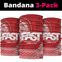 Samoa FAST Neck Gaiter Samoan Motif Patterns LT9 package One Size: 25*50cm Red - Polynesian Pride