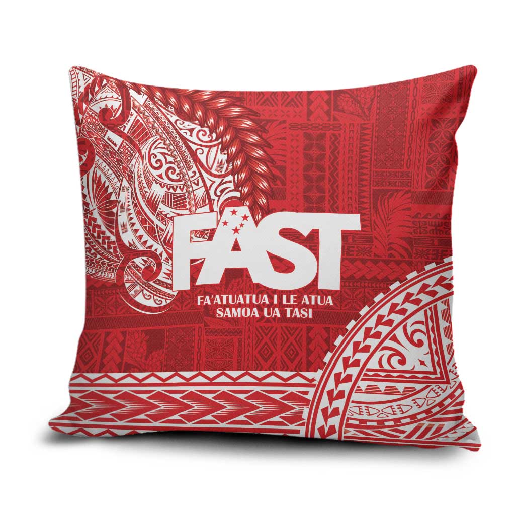 Samoa FAST Pillow Cover Samoan Motif Patterns LT9 Red - Polynesian Pride