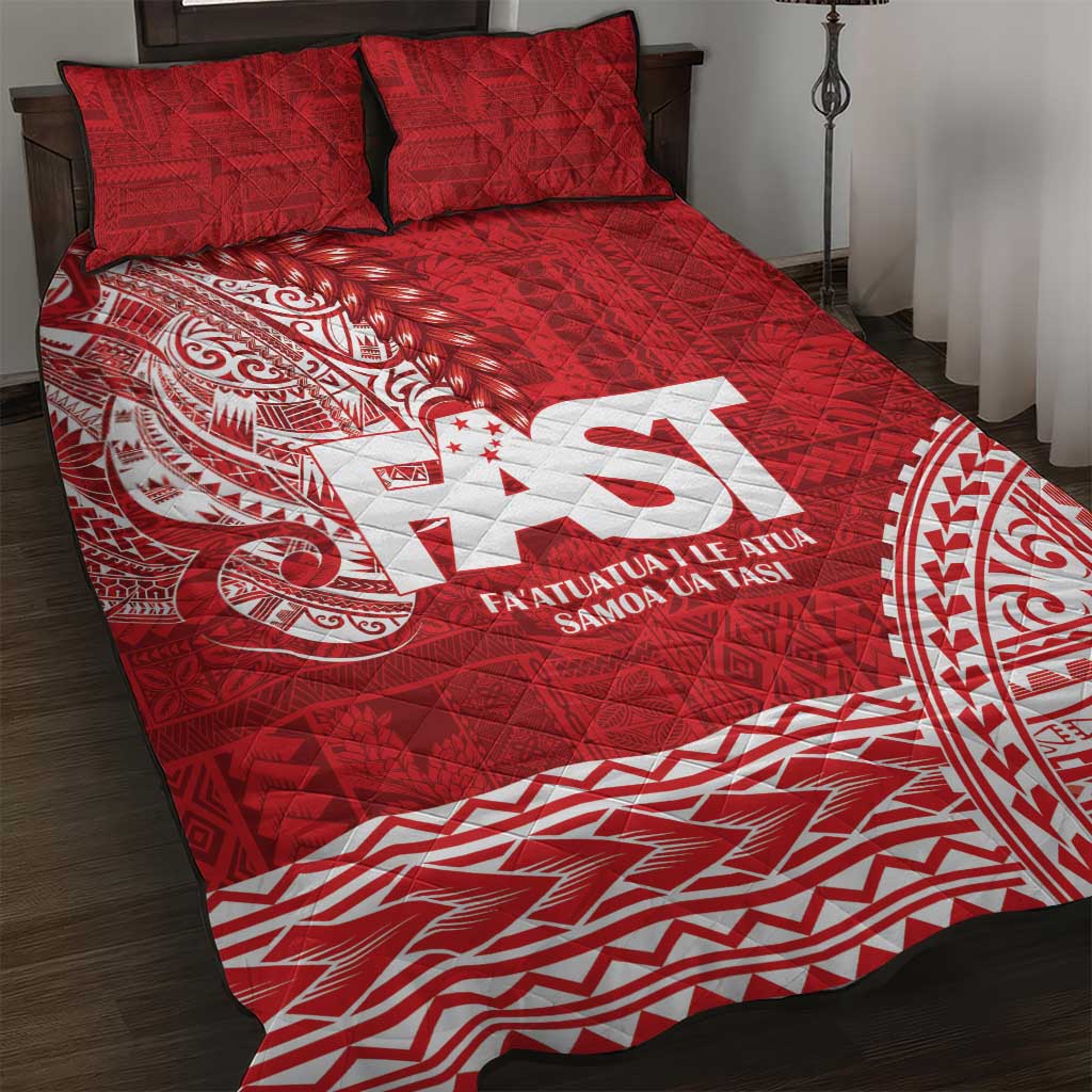Samoa FAST Quilt Bed Set Samoan Motif Patterns LT9 Red - Polynesian Pride