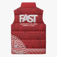 Samoa FAST Sleeveless Puffer Jacket Samoan Motif Patterns LT9 - Polynesian Pride