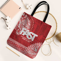 Samoa FAST Tote Bag Samoan Motif Patterns LT9 Black Strap One Size Red - Polynesian Pride