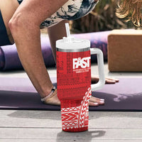 Samoa FAST Tumbler With Handle Samoan Motif Patterns LT9 - Polynesian Pride