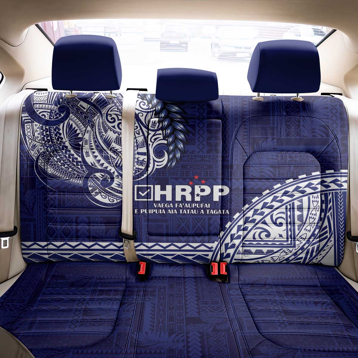 Samoa HRPP Back Car Seat Cover Samoan Motif Patterns LT9 - Polynesian Pride