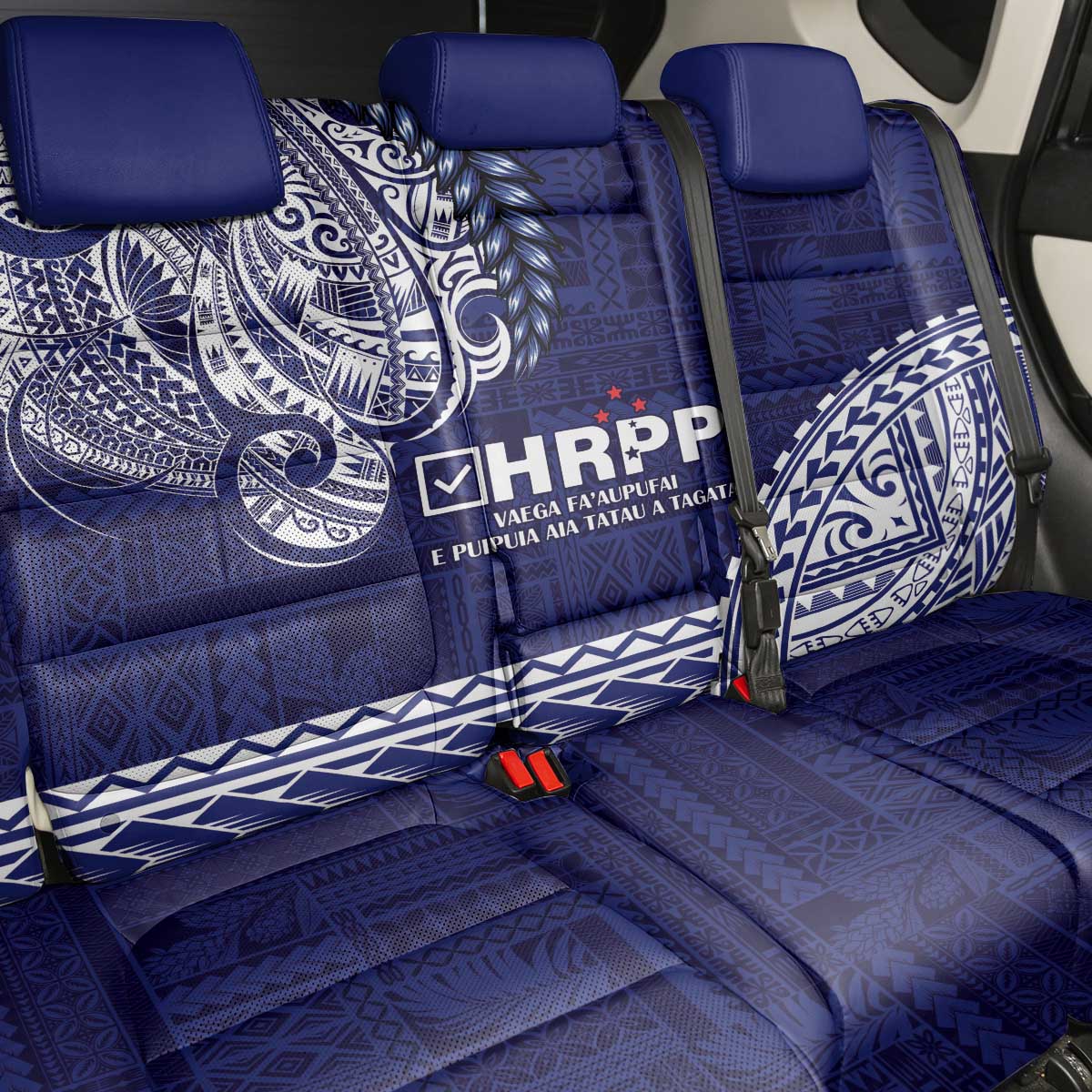 Samoa HRPP Back Car Seat Cover Samoan Motif Patterns LT9 - Polynesian Pride