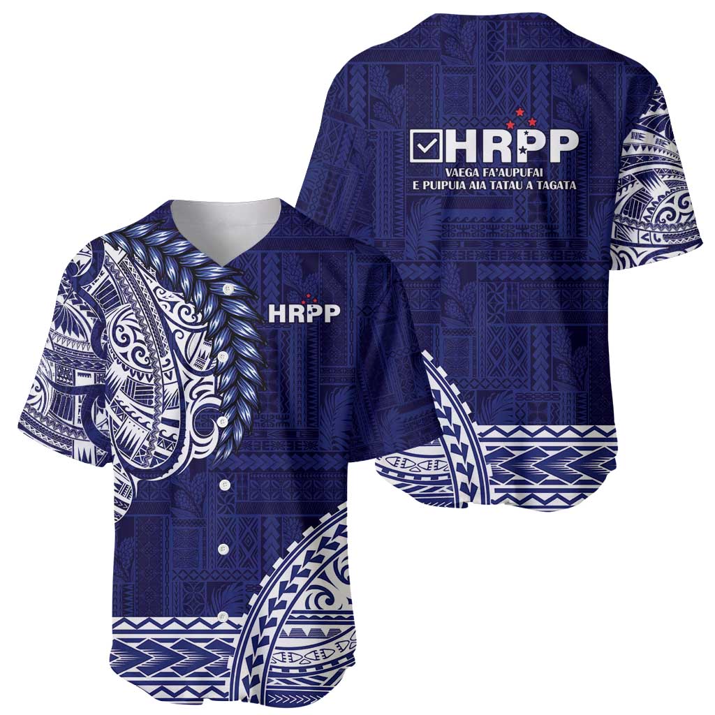 Samoa HRPP Baseball Jersey Samoan Motif Patterns LT9 - Polynesian Pride