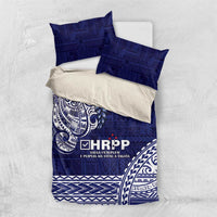 Samoa HRPP Bedding Set Samoan Motif Patterns LT9 US Twin 172cm x 218cm Blue - Polynesian Pride
