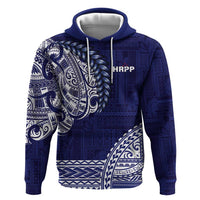 Samoa HRPP Hoodie Samoan Motif Patterns LT9 Pullover Hoodie Blue - Polynesian Pride