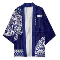 Samoa HRPP Kimono Samoan Motif Patterns LT9 Unisex Blue - Polynesian Pride