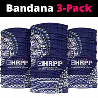 Samoa HRPP Neck Gaiter Samoan Motif Patterns LT9 package One Size: 25*50cm Blue - Polynesian Pride