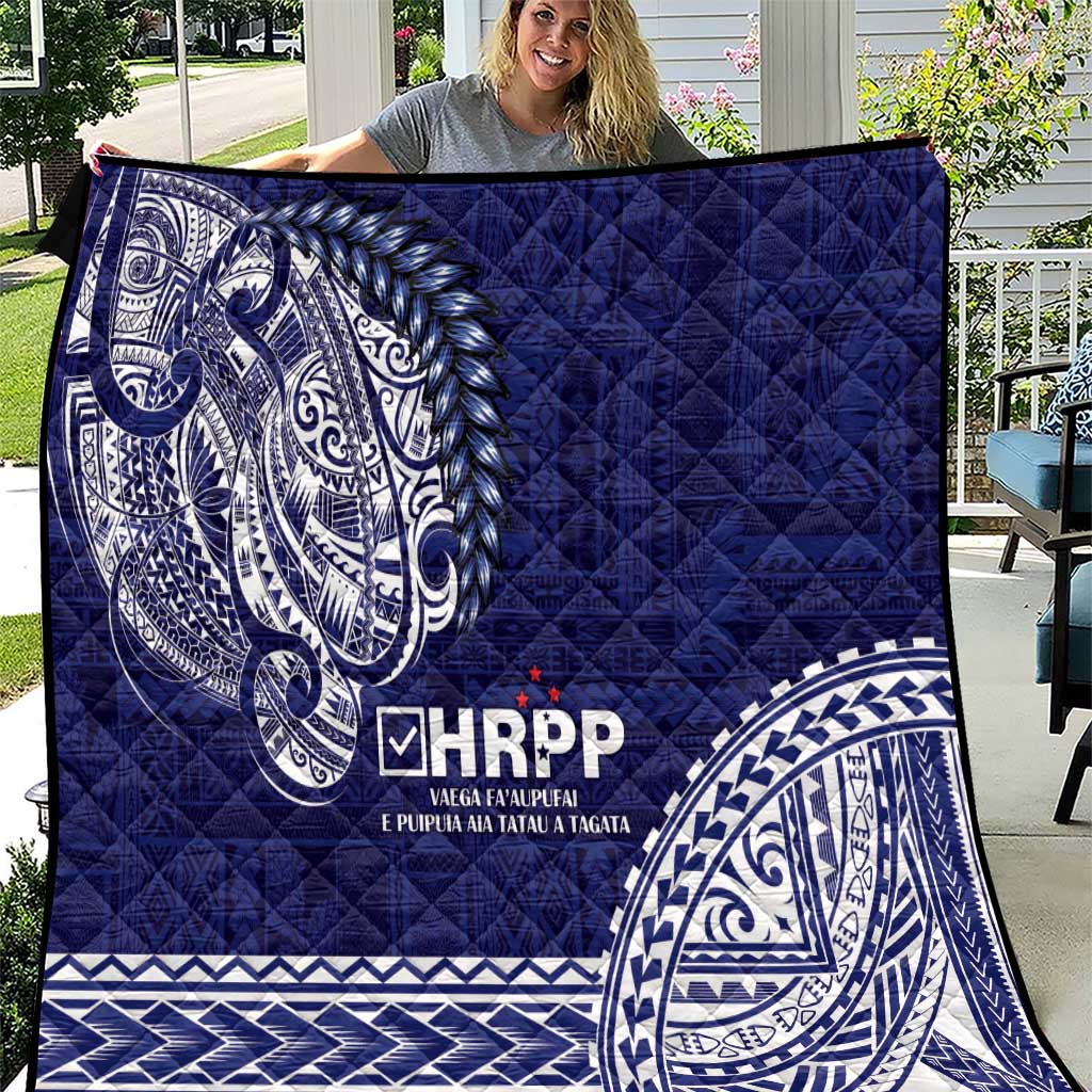 Samoa HRPP Quilt Samoan Motif Patterns LT9 Blue - Polynesian Pride