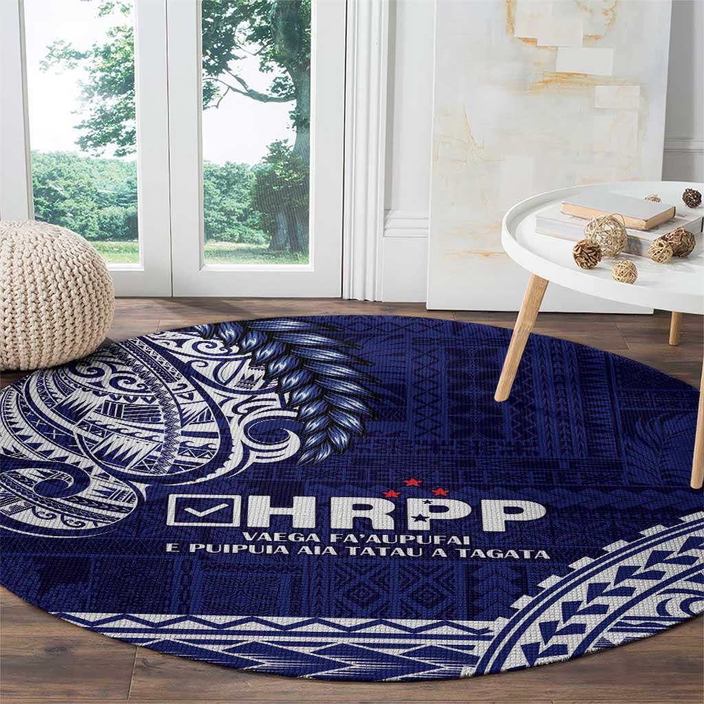 Samoa HRPP Round Carpet Samoan Motif Patterns LT9 - Polynesian Pride