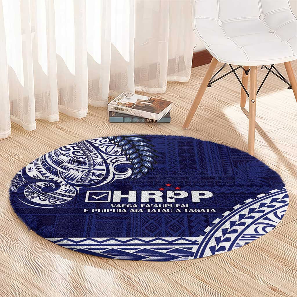 Samoa HRPP Round Carpet Samoan Motif Patterns LT9 - Polynesian Pride