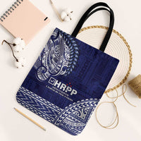 Samoa HRPP Tote Bag Samoan Motif Patterns LT9 Black Strap One Size Blue - Polynesian Pride