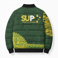 Samoa SUP Bomber Puffer Jacket Samoan Motif Patterns LT9 - Polynesian Pride