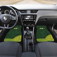 Samoa SUP Car Mats Samoan Motif Patterns LT9 Set 2pcs - Front Green - Polynesian Pride