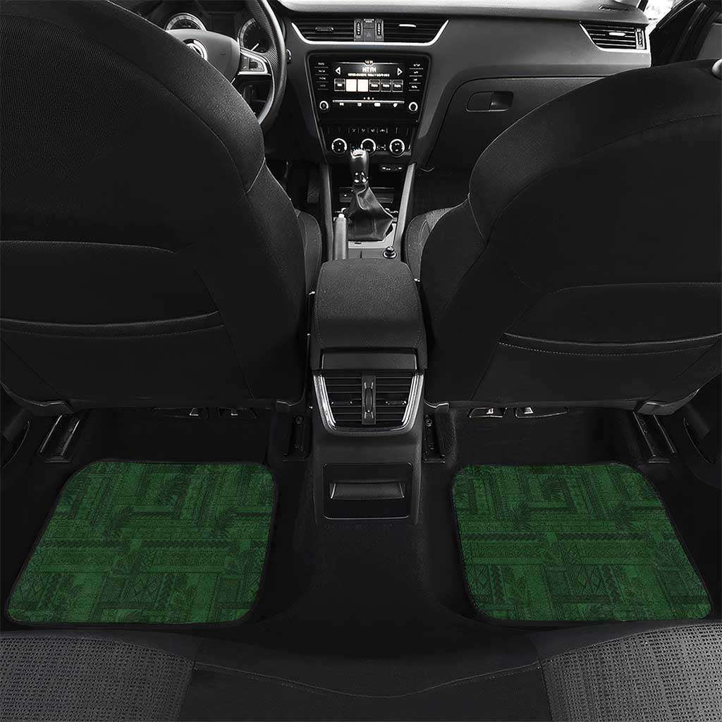 Samoa SUP Car Mats Samoan Motif Patterns LT9 Set 2pcs - Back Green - Polynesian Pride