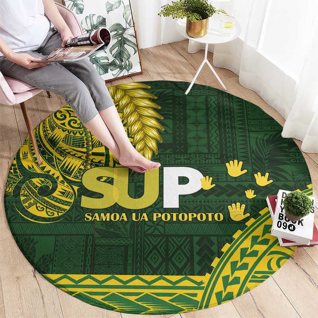 Samoa SUP Round Carpet Samoan Motif Patterns LT9 - Polynesian Pride