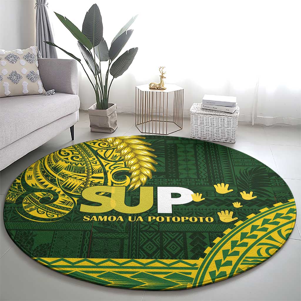 Samoa SUP Round Carpet Samoan Motif Patterns LT9 - Polynesian Pride