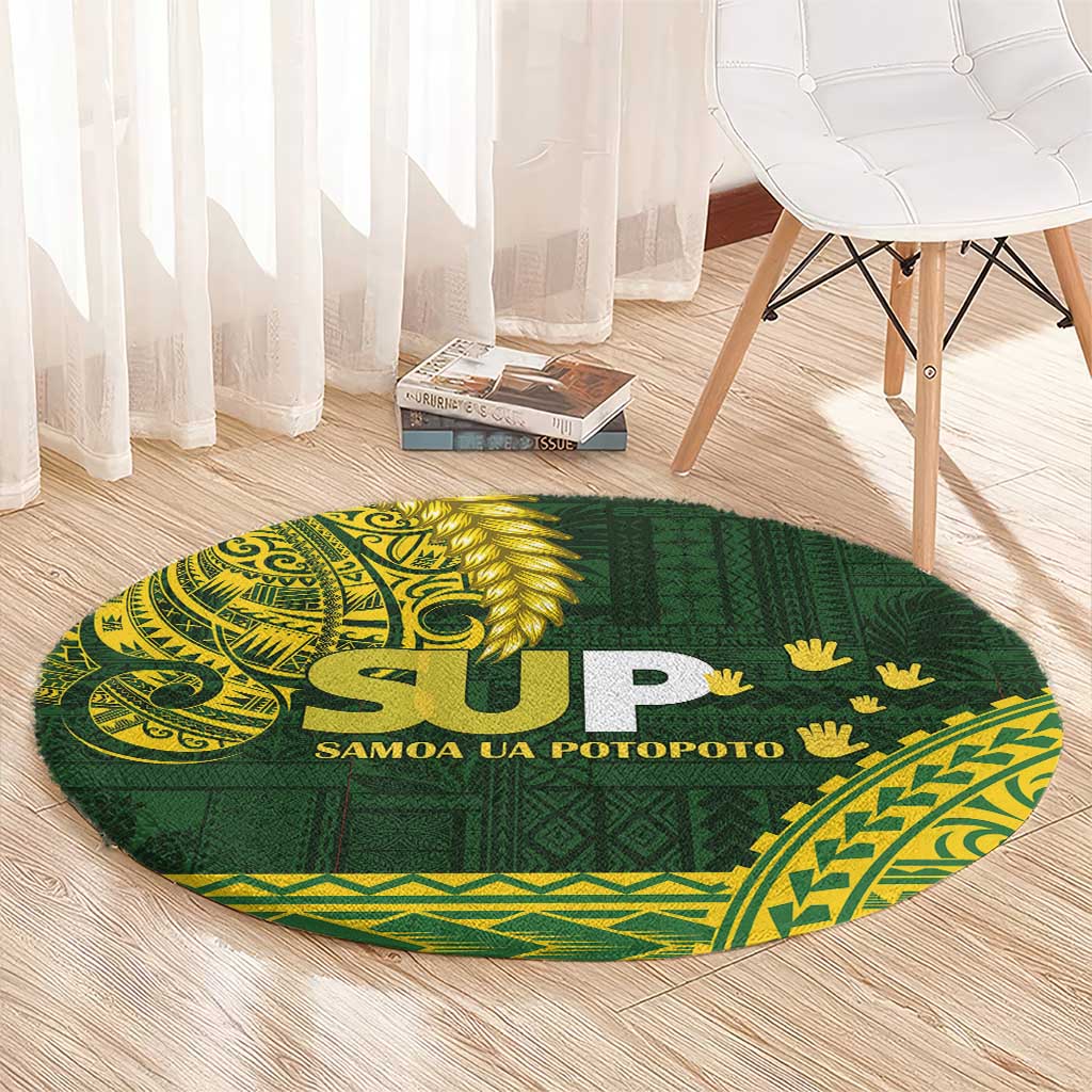 Samoa SUP Round Carpet Samoan Motif Patterns LT9 - Polynesian Pride