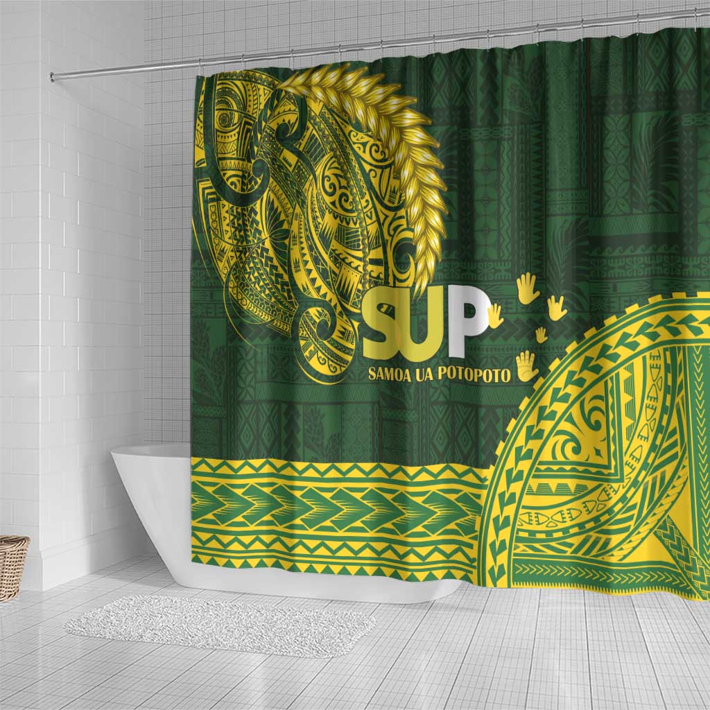 Samoa SUP Shower Curtain Samoan Motif Patterns LT9 - Polynesian Pride