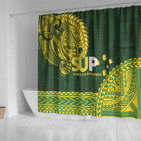 Samoa SUP Shower Curtain Samoan Motif Patterns LT9 - Polynesian Pride
