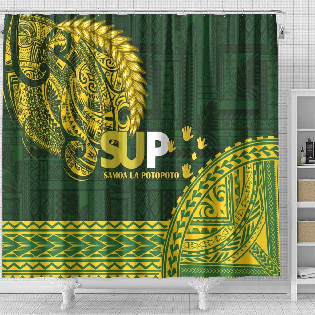 Samoa SUP Shower Curtain Samoan Motif Patterns LT9 - Polynesian Pride