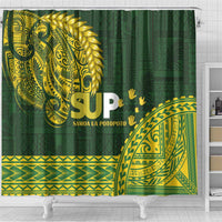 Samoa SUP Shower Curtain Samoan Motif Patterns LT9 - Polynesian Pride