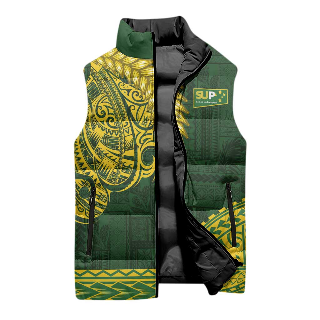 Samoa SUP Sleeveless Puffer Jacket Samoan Motif Patterns LT9 - Polynesian Pride