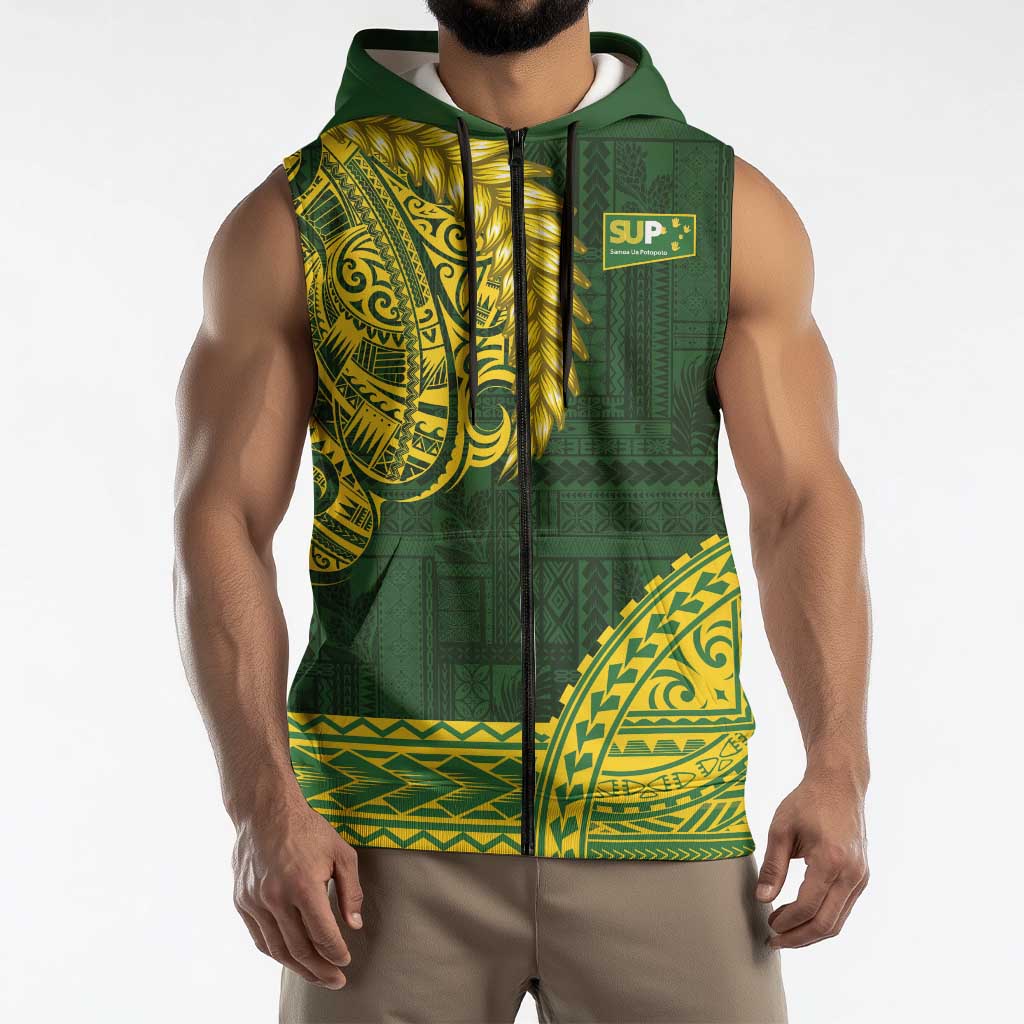 Samoa SUP Sleeveless Zip Hoodie Samoan Motif Patterns LT9 - Polynesian Pride