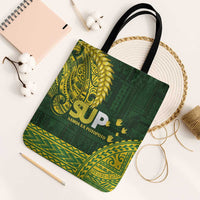 Samoa SUP Tote Bag Samoan Motif Patterns LT9 Black Strap One Size Green - Polynesian Pride