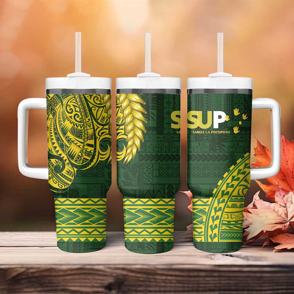 Samoa SUP Tumbler With Handle Samoan Motif Patterns LT9 - Polynesian Pride