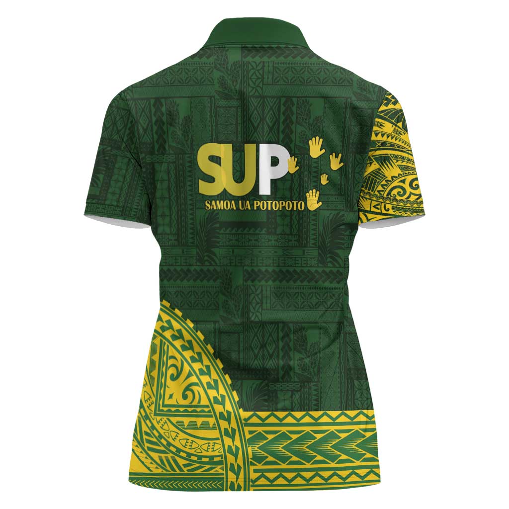 Samoa SUP Women Polo Shirt Samoan Motif Patterns LT9 - Polynesian Pride