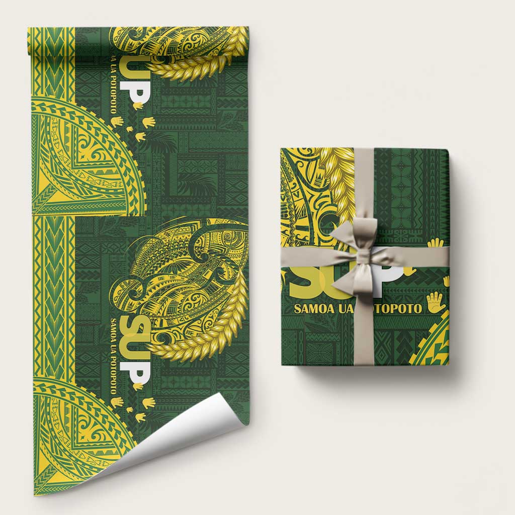 Samoa SUP Wrapping Paper Samoan Motif Patterns LT9 58" × 23" Green - Polynesian Pride