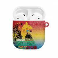 Personalised Torba PNG Day AirPods Case Oro Tapa Pattern LT9 Green - Polynesian Pride