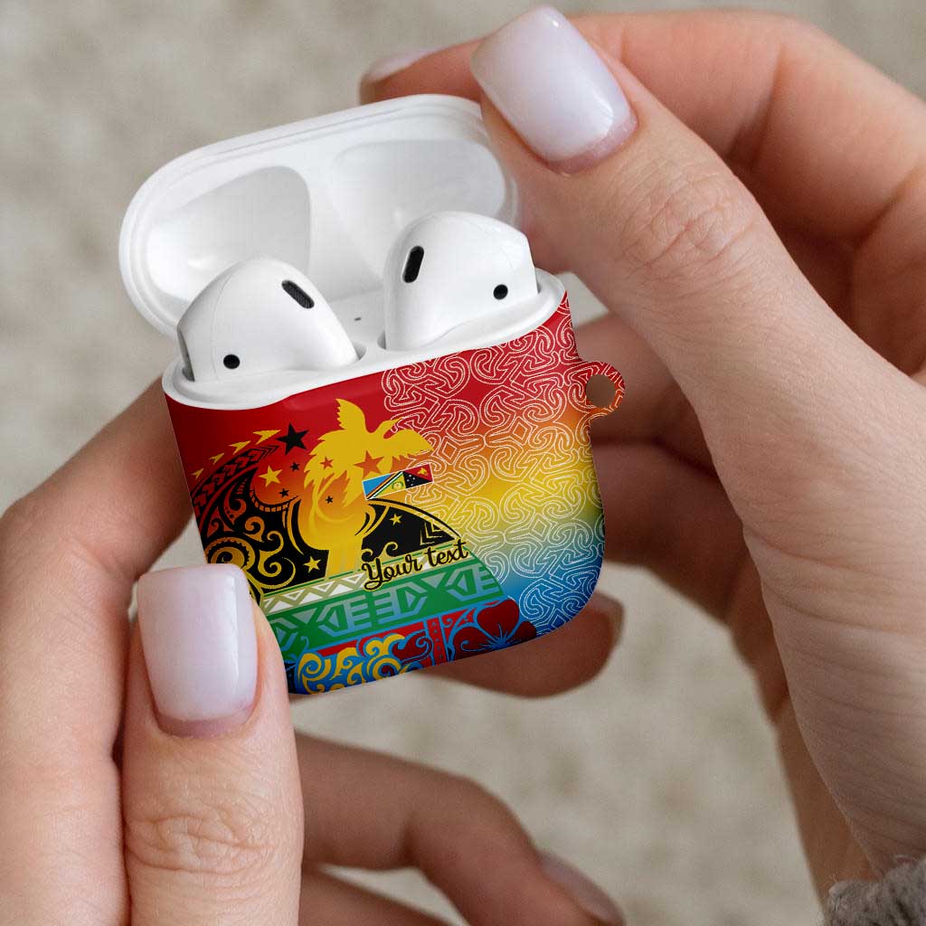 Personalised Torba PNG Day AirPods Case Oro Tapa Pattern LT9 - Polynesian Pride