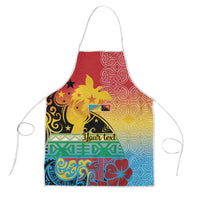 Personalised Torba PNG Day Apron Oro Tapa Pattern LT9 Green - Polynesian Pride