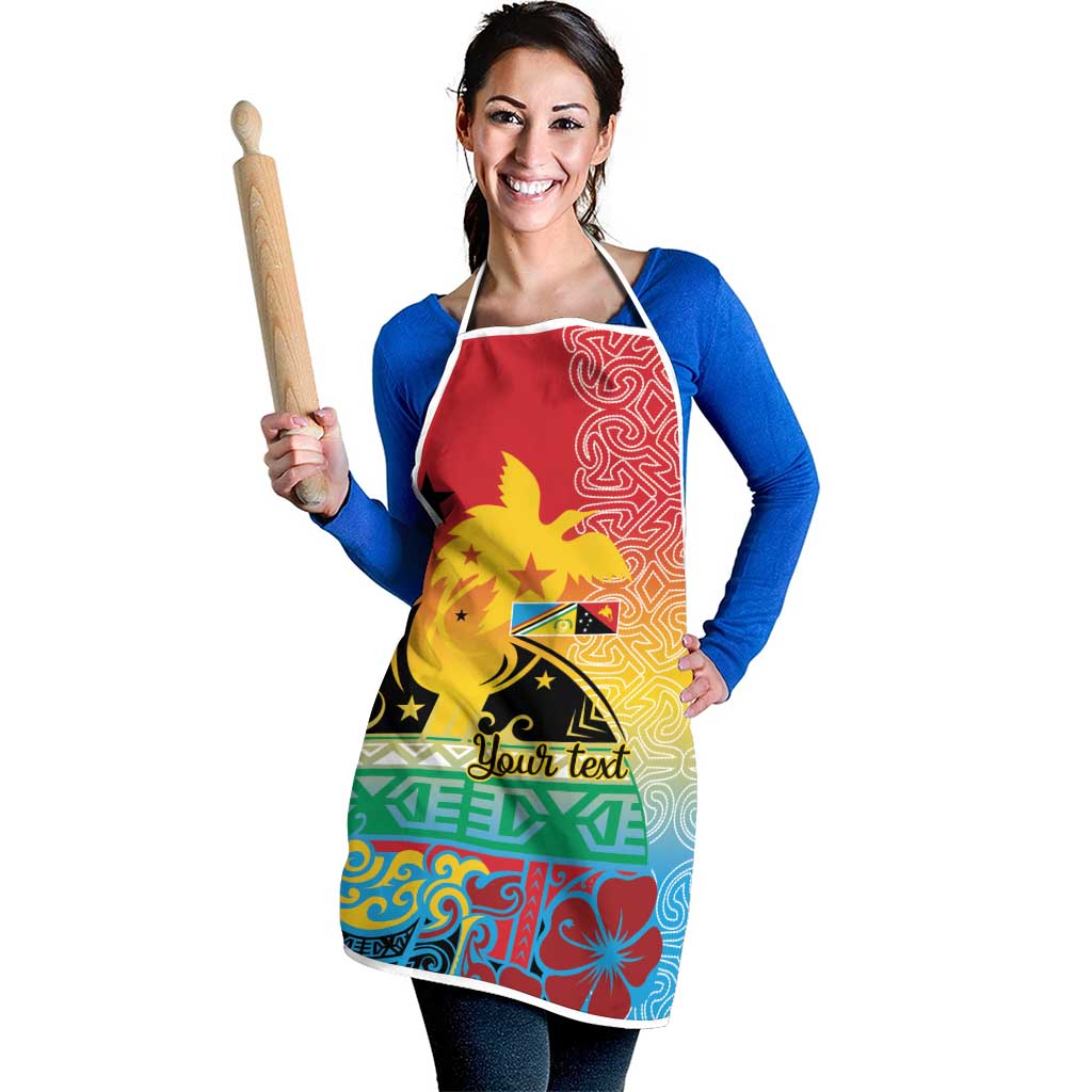 Personalised Torba PNG Day Apron Oro Tapa Pattern LT9 - Polynesian Pride