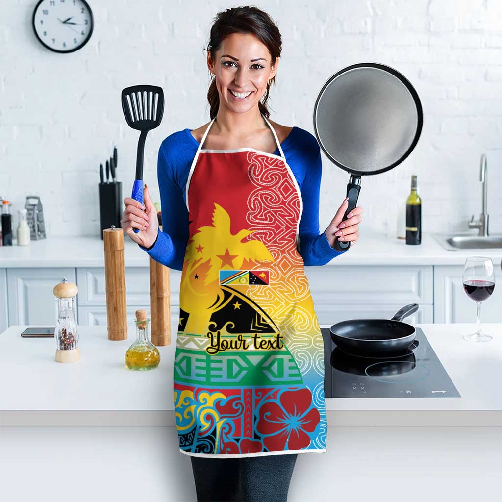 Personalised Torba PNG Day Apron Oro Tapa Pattern LT9 - Polynesian Pride