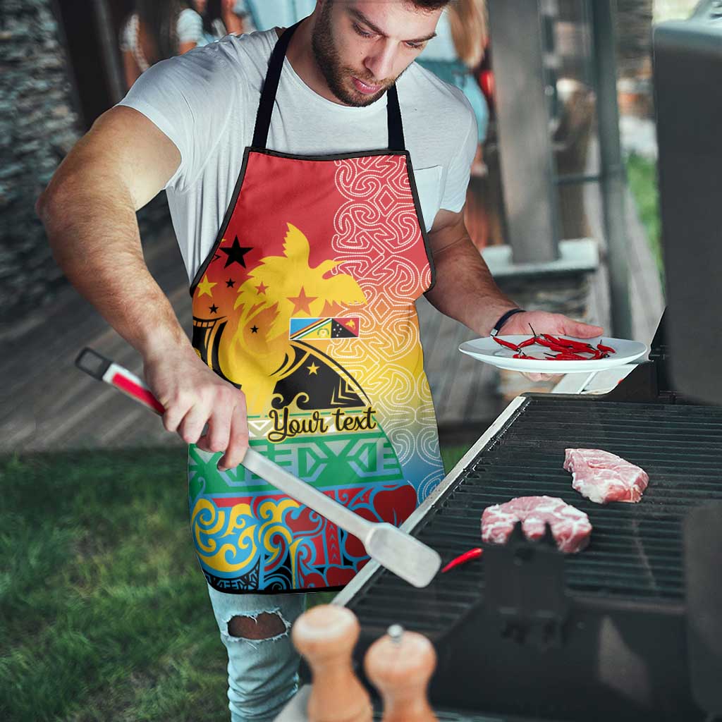 Personalised Torba PNG Day Apron Oro Tapa Pattern LT9 - Polynesian Pride
