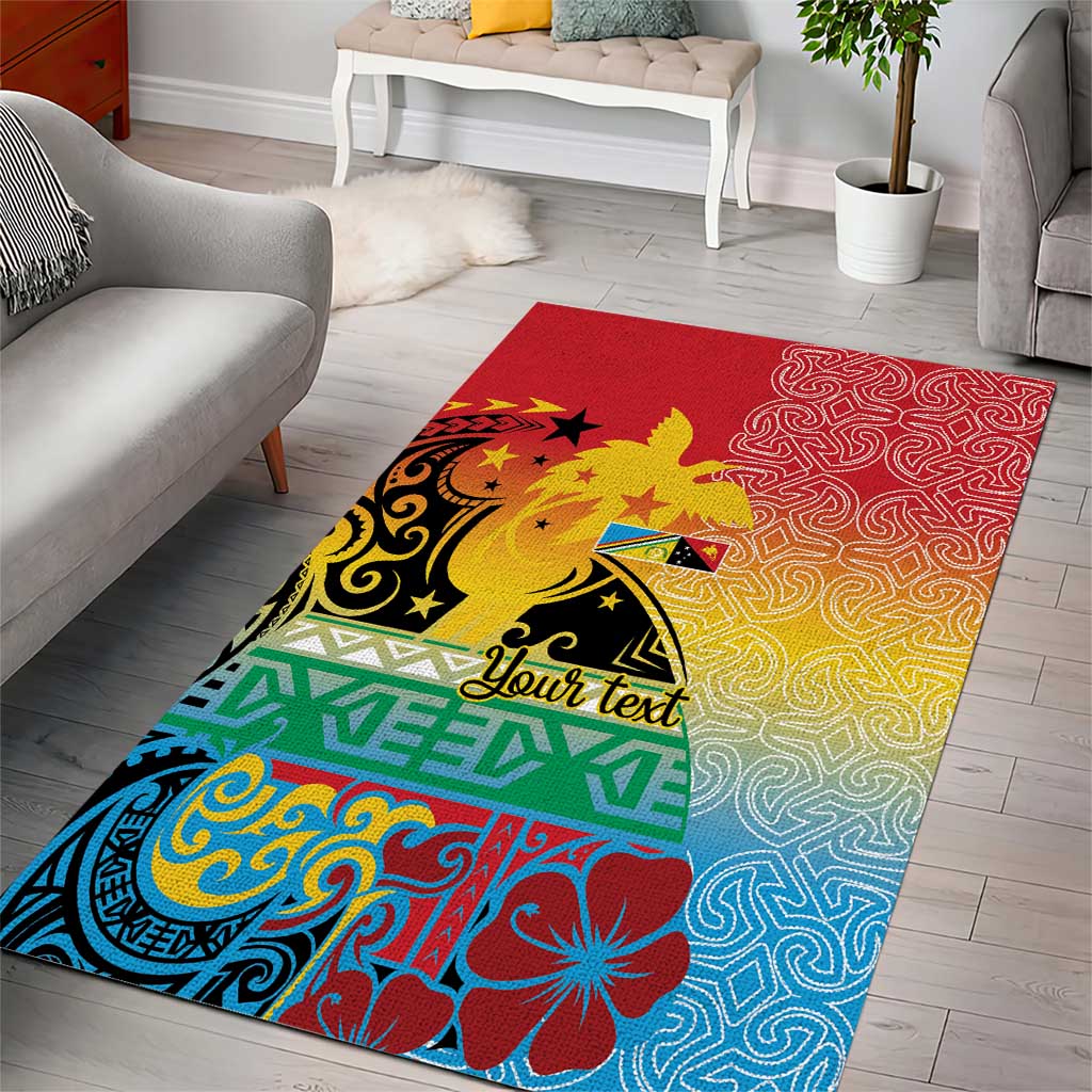 Personalised Torba PNG Day Area Rug Oro Tapa Pattern LT9 - Polynesian Pride
