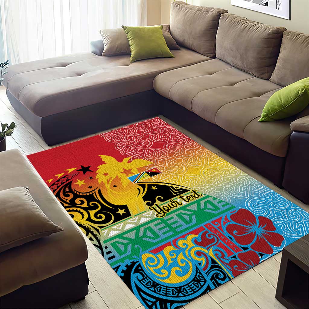 Personalised Torba PNG Day Area Rug Oro Tapa Pattern LT9 - Polynesian Pride