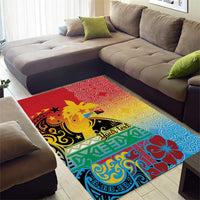 Personalised Torba PNG Day Area Rug Oro Tapa Pattern LT9 - Polynesian Pride
