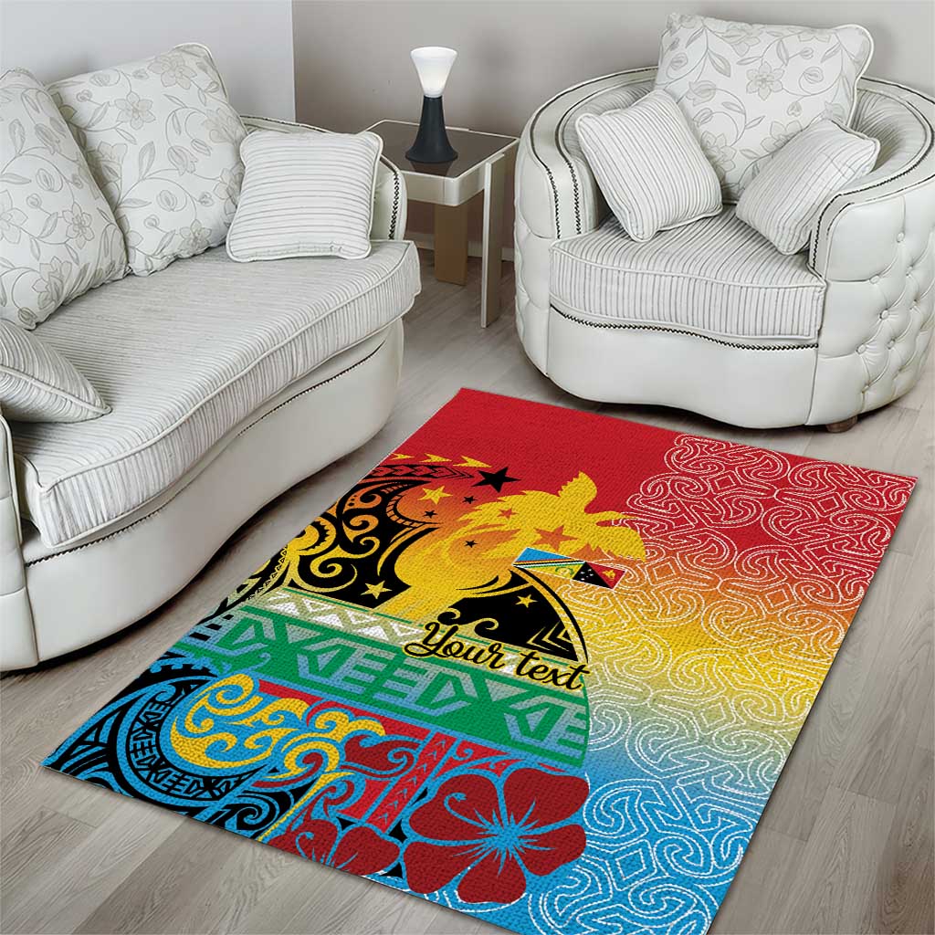 Personalised Torba PNG Day Area Rug Oro Tapa Pattern LT9 - Polynesian Pride