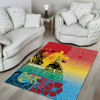 Personalised Torba PNG Day Area Rug Oro Tapa Pattern LT9 - Polynesian Pride