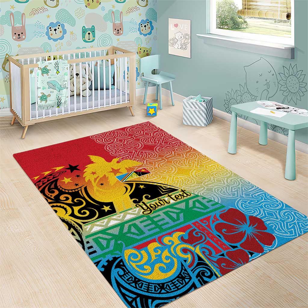 Personalised Torba PNG Day Area Rug Oro Tapa Pattern LT9 - Polynesian Pride