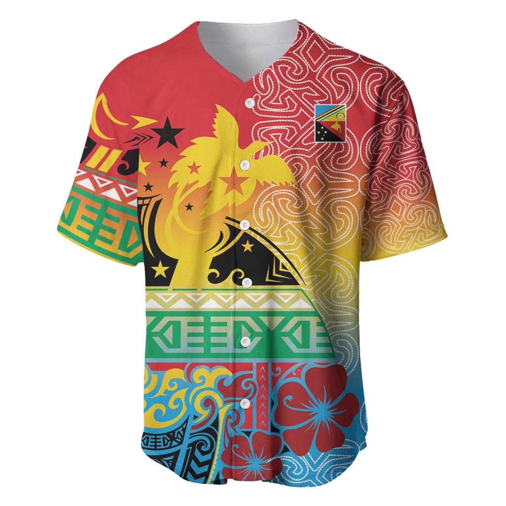 Personalised Torba PNG Day Baseball Jersey Oro Tapa Pattern LT9 Green - Polynesian Pride