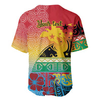 Personalised Torba PNG Day Baseball Jersey Oro Tapa Pattern LT9 - Polynesian Pride