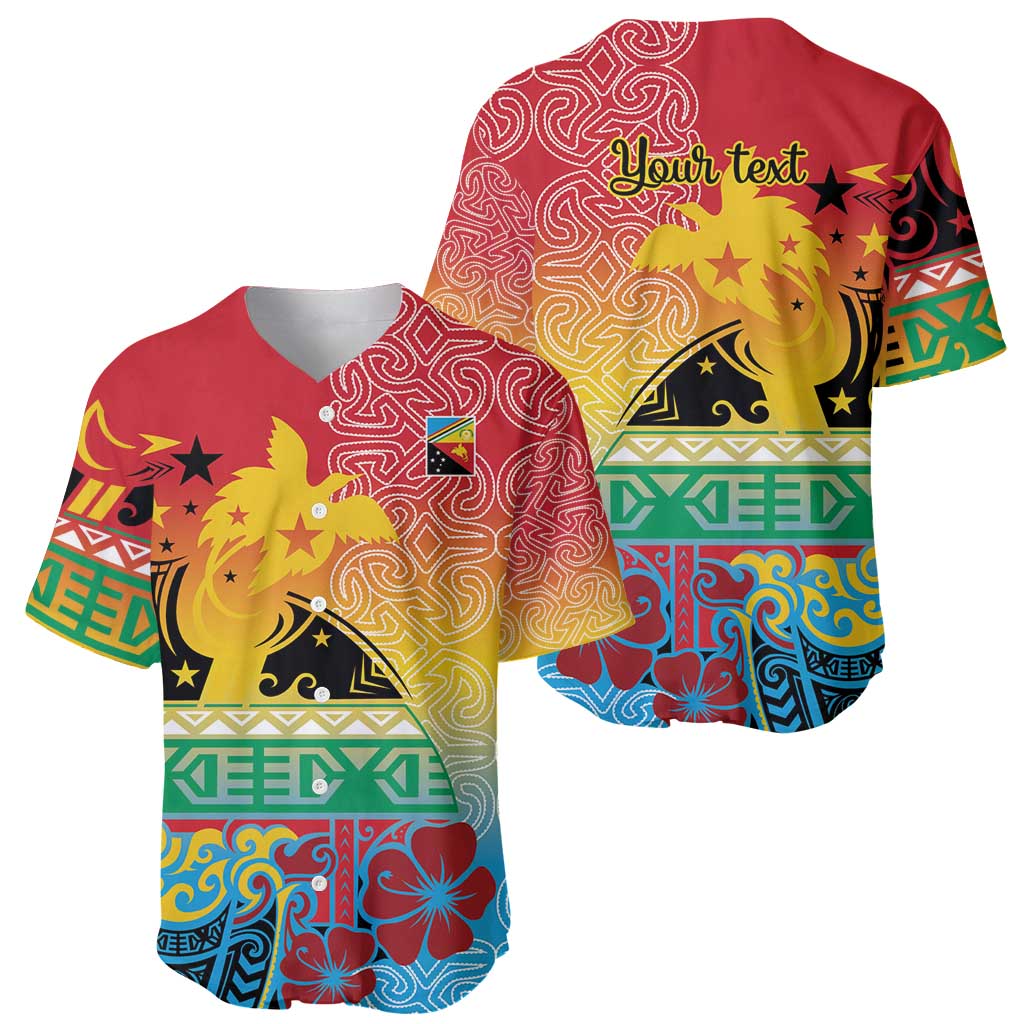 Personalised Torba PNG Day Baseball Jersey Oro Tapa Pattern LT9 - Polynesian Pride