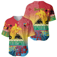 Personalised Torba PNG Day Baseball Jersey Oro Tapa Pattern LT9 - Polynesian Pride